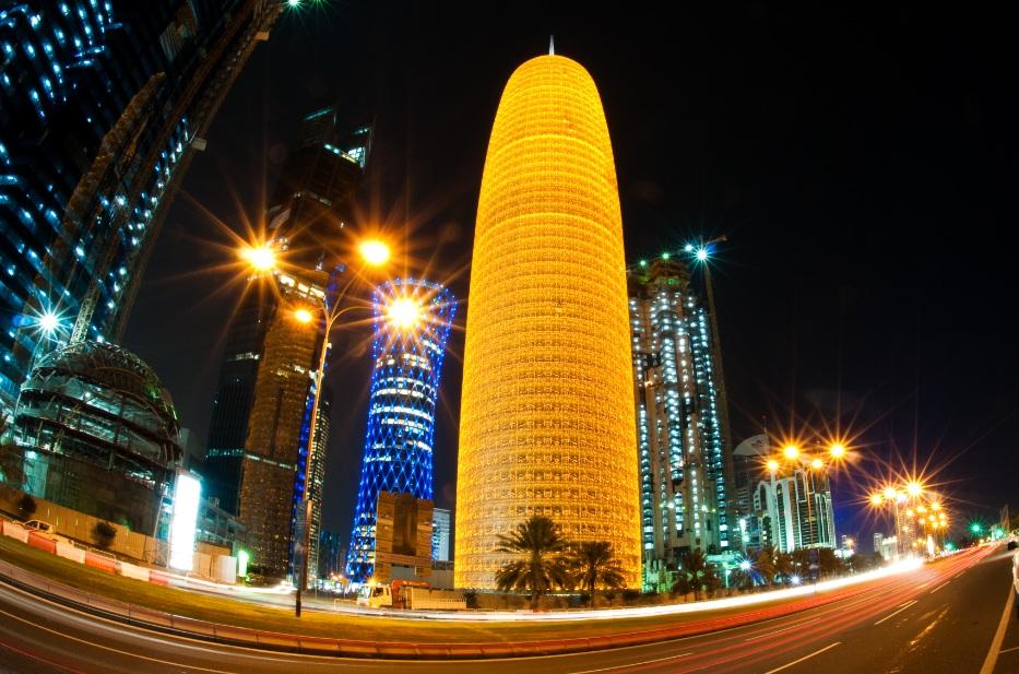 Doha Tower in Qatar Best Tall Building Worldwide 2012 - InstaLighting